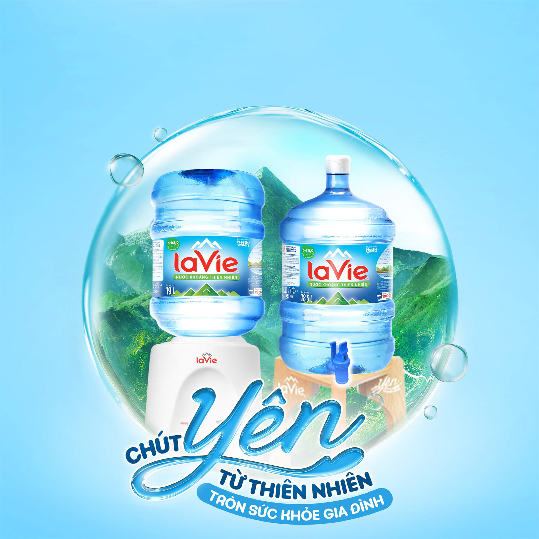 Nước bình LaVie chính hãng giá tốt tại đại lý nước Gò Vấp Thu Thủy Water