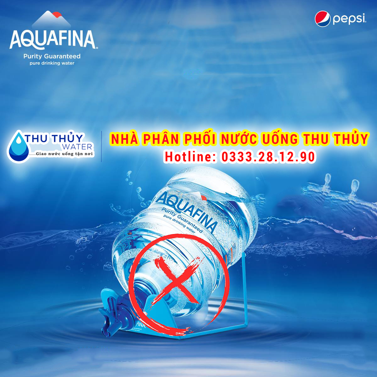 Không có Bình nước lọc Aquafina 20L chính hãng tại thị trường Việt Nam