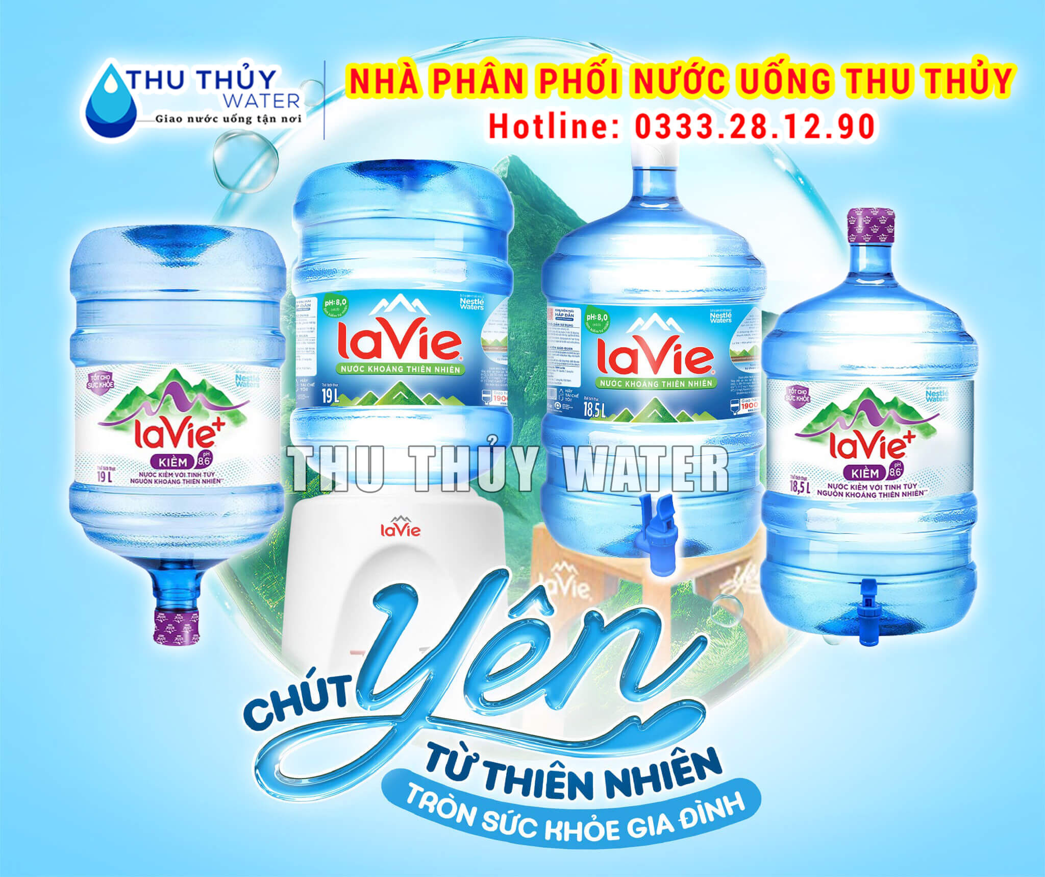 Đại lý đổi bình nước Lavie Quận 12 Chính hãng Thu Thủy Water